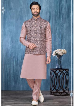 Picture of Exquisite Silk Rosy Brown Kurtas