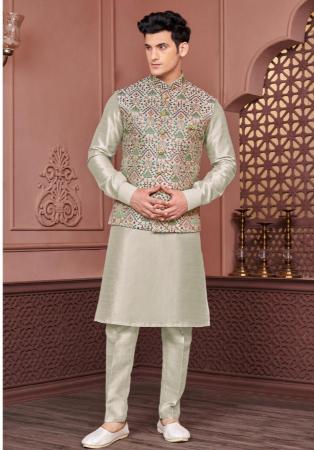 Picture of Splendid Silk Dark Sea Green Kurtas