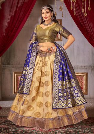 Picture of Taking Silk Bisque Lehenga Choli