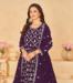 Picture of Statuesque Georgette Purple Anarkali Salwar Kameez