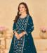 Picture of Exquisite Georgette Teal Anarkali Salwar Kameez