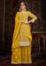 Picture of Georgette Dark Golden Rod Straight Cut Salwar Kameez