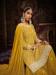 Picture of Georgette Dark Golden Rod Straight Cut Salwar Kameez