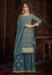 Picture of Georgette Dark Slate Grey Straight Cut Salwar Kameez