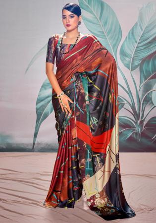 Picture of Grand Crepe & Satin Sienna Saree