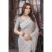 Picture of Lovely Georgette Silver Saree