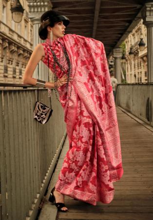 Picture of Statuesque Organza Fire Brick Saree