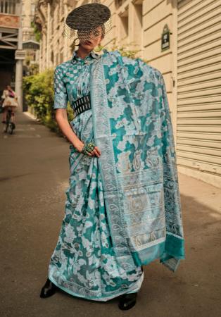 Picture of Ideal Organza Light Sea Green Saree