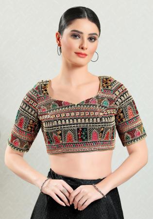 Picture of Ravishing Net & Silk Black Designer Blouse