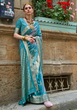 Picture of Radiant Silk Teal Saree