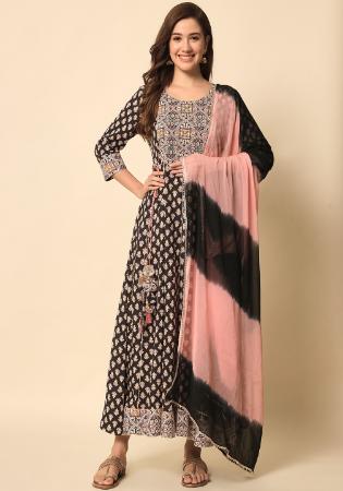 Picture of Taking Rayon Black Readymade Salwar Kameez