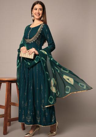 Picture of Rayon Dark Slate Grey Readymade Salwar Kameez