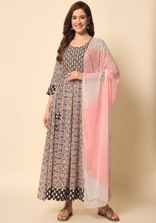 Picture of Pretty Rayon Grey Readymade Salwar Kameez