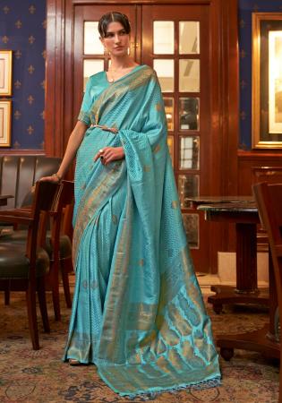 Picture of Admirable Silk Cadet Blue Saree