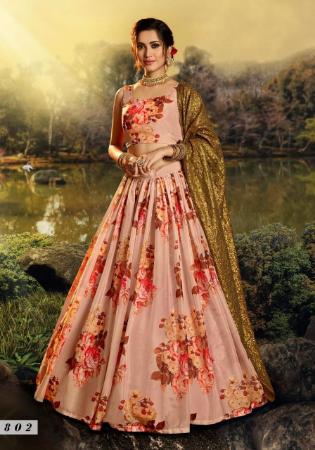 Picture of Classy Organza Burly Wood Lehenga Choli