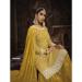 Picture of Georgette Dark Golden Rod Straight Cut Salwar Kameez