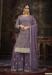 Picture of Georgette Dim Gray Straight Cut Salwar Kameez