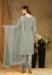 Picture of Georgette Dark Grey Straight Cut Salwar Kameez