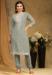 Picture of Georgette Dark Grey Straight Cut Salwar Kameez