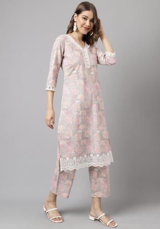 Picture of Fine Cotton Lavender Blush Kurtis & Tunic