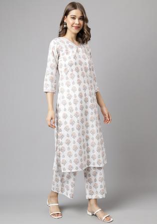 Picture of Amazing Cotton White Kurtis & Tunic