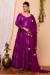 Picture of Fine Rayon & Cotton Purple Readymade Gown