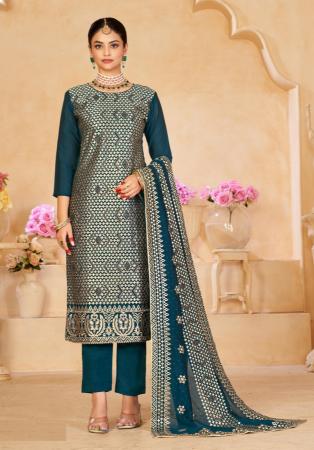 Picture of Rayon Midnight Blue Straight Cut Salwar Kameez