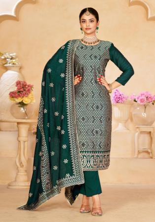 Picture of Gorgeous Rayon Sea Green Straight Cut Salwar Kameez