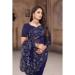 Picture of Superb Georgette Navy Blue Saree