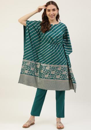 Picture of Lovely Crepe Sea Green Kurtis & Tunic