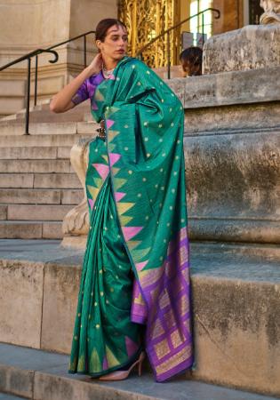 Picture of Splendid Silk Dark Green Saree