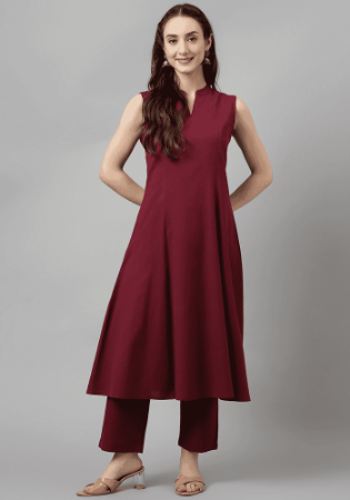 Picture of Taking Cotton Maroon Kurtis & Tunic