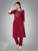 Picture of Fascinating Cotton Maroon Readymade Salwar Kameez