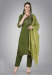 Picture of Cotton Dark Olive Green Readymade Salwar Kameez