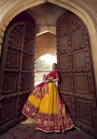 Picture of Bewitching Georgette Dark Golden Rod Lehenga Choli