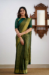 Picture of Lovely Silk Dark Khaki Saree