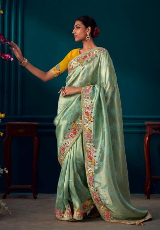 Picture of Gorgeous Silk Dark Sea Green Saree