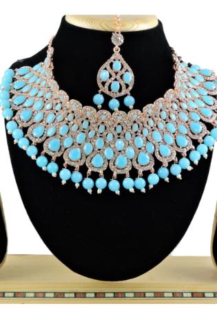 Picture of Amazing Sky Blue Necklace Set