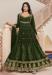 Picture of Georgette Dark Olive Green Readymade Salwar Kameez