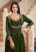 Picture of Georgette Dark Olive Green Readymade Salwar Kameez