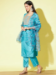 Picture of Silk Medium Turquoise Readymade Salwar Kameez