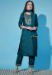 Picture of Resplendent Silk Teal Readymade Salwar Kameez