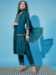 Picture of Resplendent Silk Teal Readymade Salwar Kameez