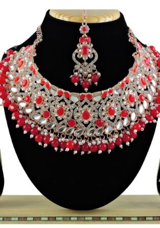 Picture of Good Looking Rosy Brown Necklace Set