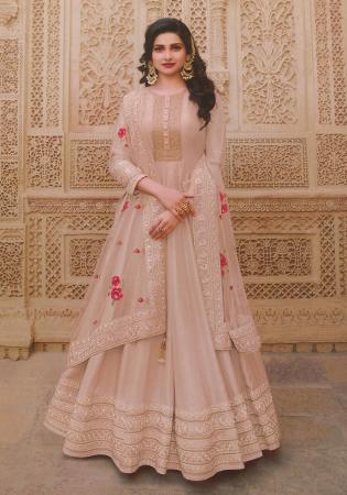 Picture of Fascinating Georgette Rosy Brown Anarkali Salwar Kameez