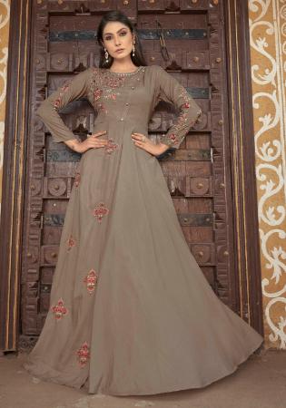 Picture of Shapely Chiffon Rosy Brown Kurtis & Tunic