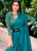 Picture of Bewitching Satin & Silk Teal Saree