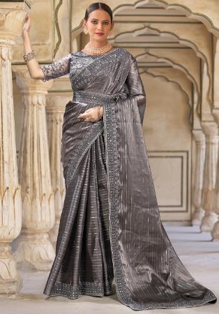 Picture of Sublime Silk Grey Saree