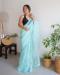 Picture of Classy Organza Powder Blue Saree