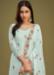 Picture of Georgette Light Steel Blue Straight Cut Salwar Kameez